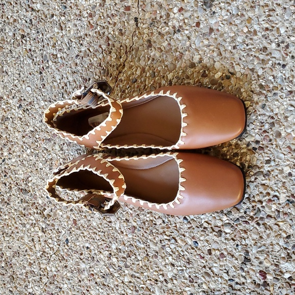 Free People Crochet Mystic Mary Jane Flat in tan leather, Size 7.5, NWOT - Picture 4 of 10